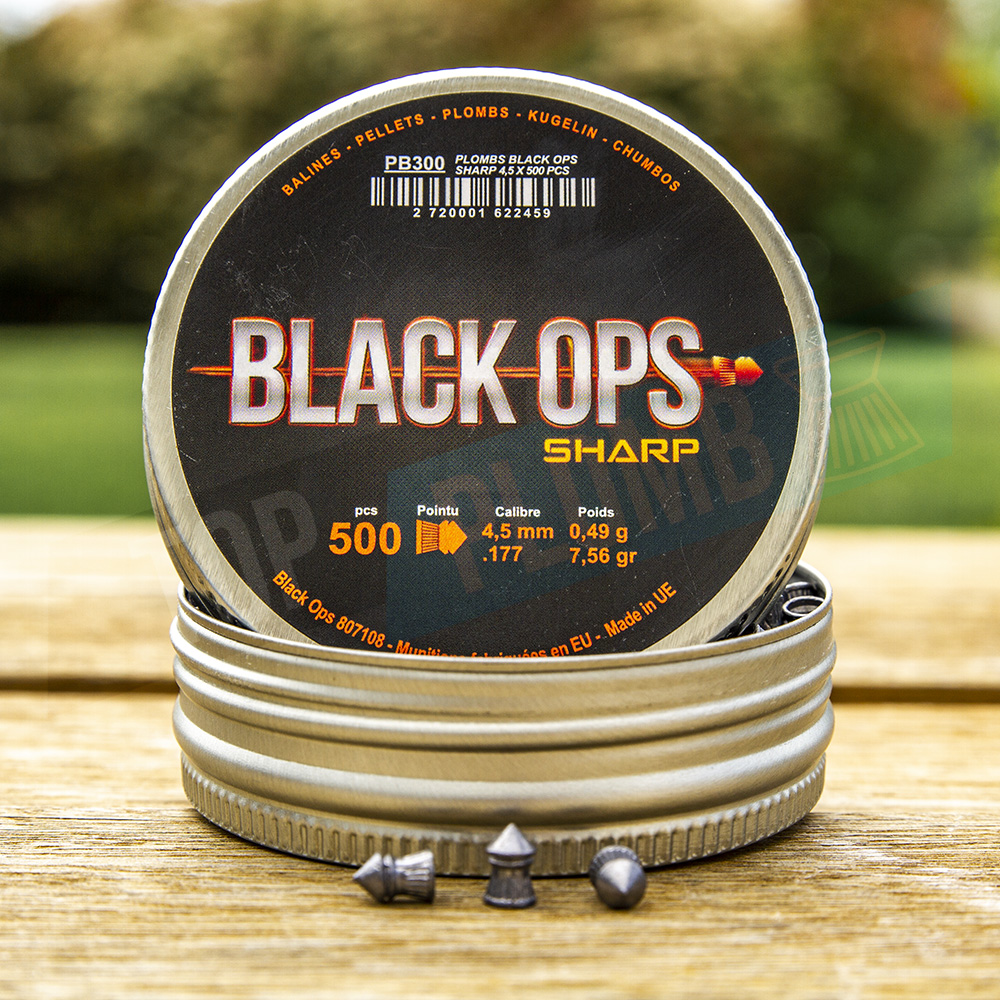 Plombs Black Ops Sharp : Test de précision et de puissance