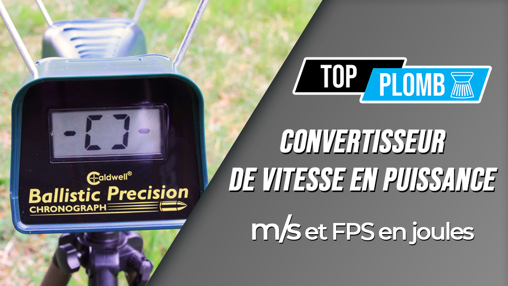 Convertisseur de vitesse m/s et FPS en puissance joules